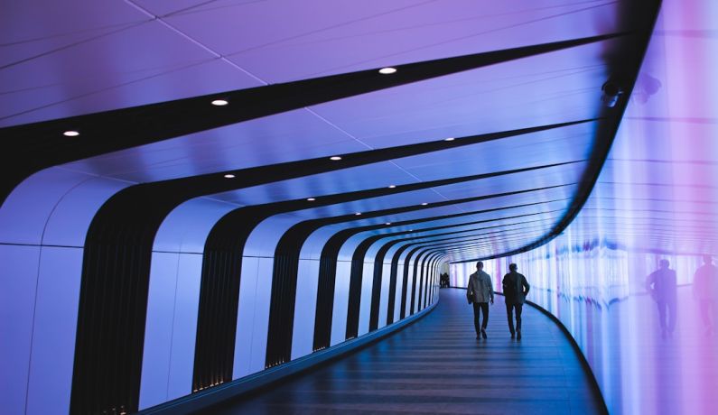 Maritime Future - man walking through pathway