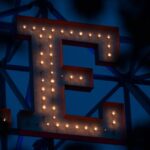 Electric Commercial - a lit up sign that says e is for e