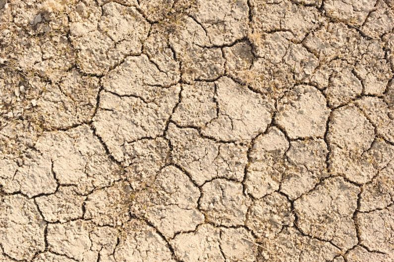 Emissions Reduction - a close up of a cracked surface of dirt