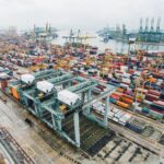 Handshake Cargo - intermodal containers on dock