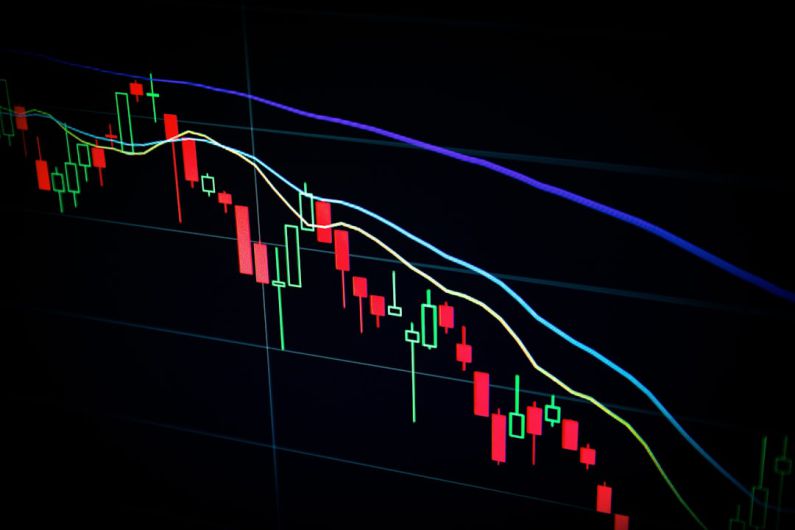 Demand Graph - red and blue light streaks