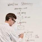 E-commerce Growth - man writing on whiteboard