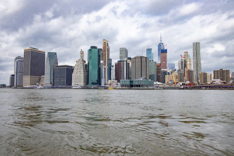 World Trade - city skyline under cloudy sky during daytime