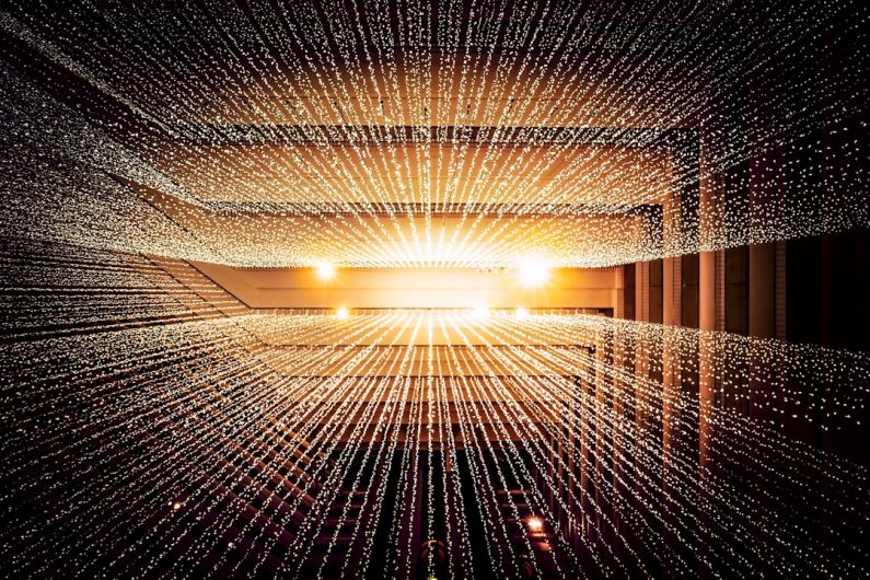 Digital Transformation - worm's eye-view photography of ceiling
