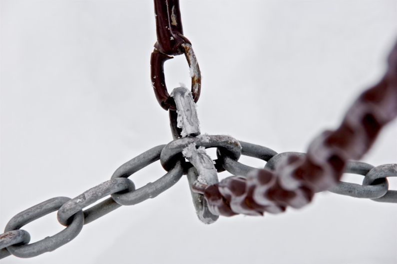 Cold Chain - selective focus photograph of gray metal chains