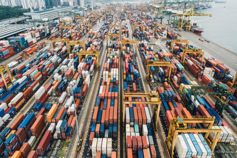 Reverse Logistics - aerial photo of cargo crates
